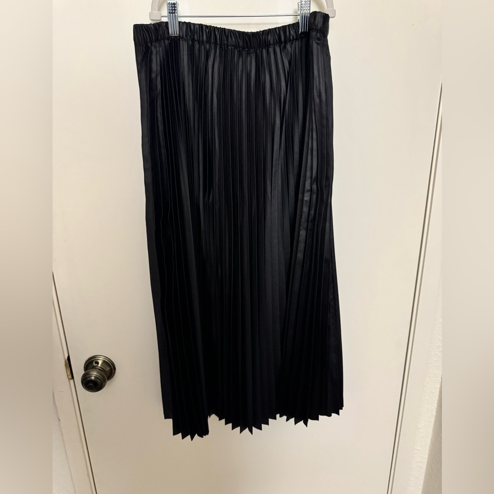Banana Republic Black Pleated Maxi Skirt